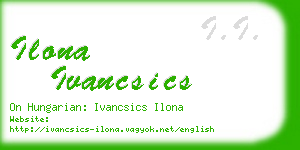 ilona ivancsics business card